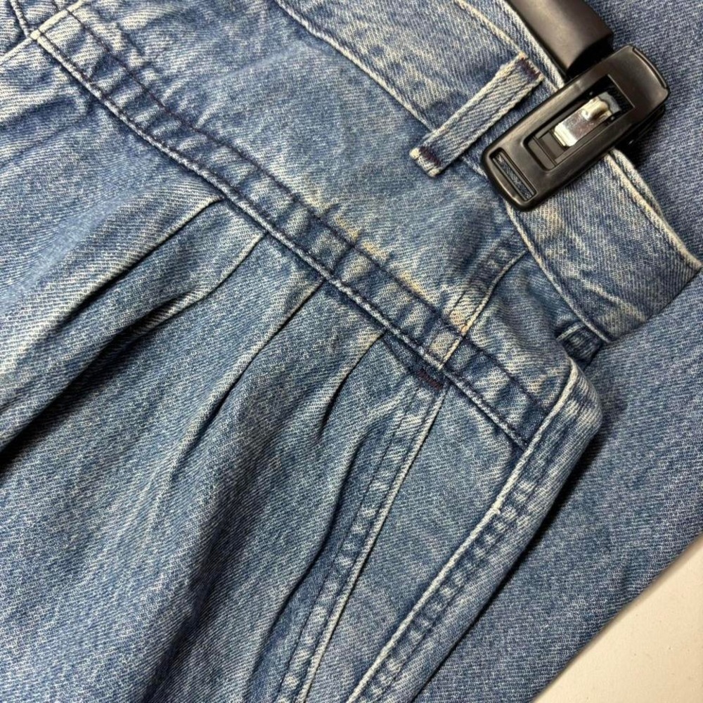 VTG 80s/90s LEE Womens High Waisted Faded Pleated Denim Jeans Saddleback 31x29 - Picture 4 of 7